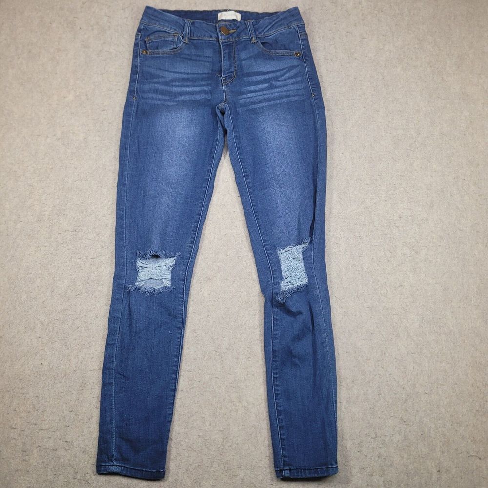 Altar'd State Jeans Womens 5 Medium Wash Blue Denim‎ Whiskering 28x29